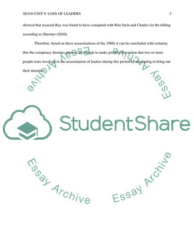 SS310 Unit 9: Loss of Leaders - Discussion