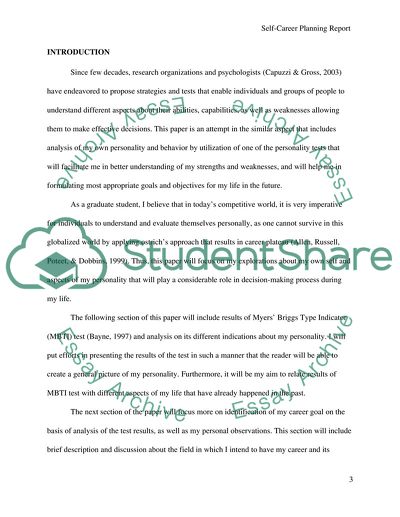 Self Career Planning