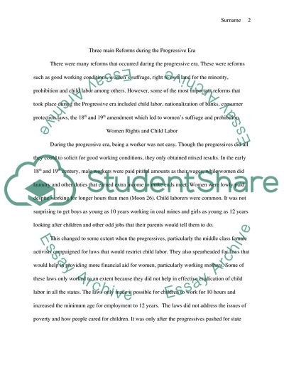 Important reforms and changes in Americans History