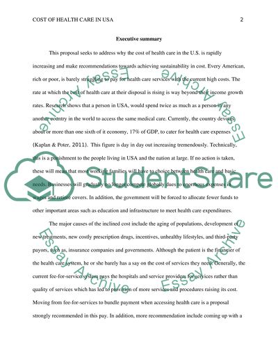 Cost of Health Care in the USA