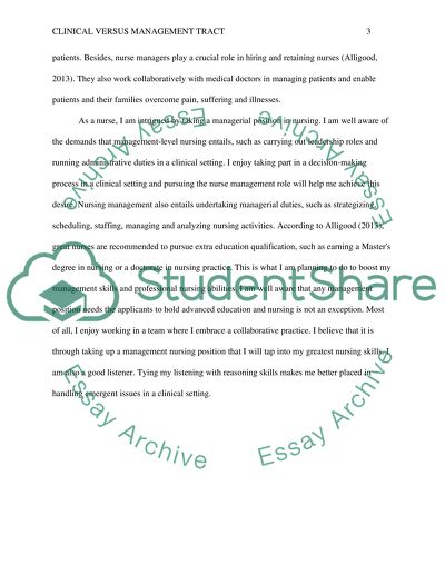 Clinical versus management tracts