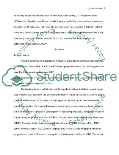 Demonstrate the impact of an increasing GDP. Is it possible that people could be worse off despite an increasing GDP If so, show this in economic terms