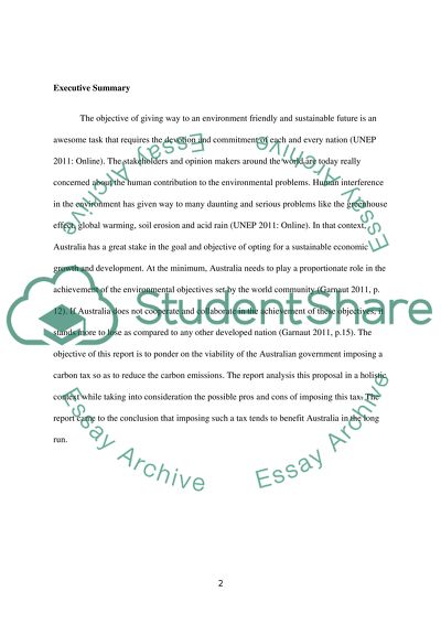 The Impact of Carbon Tax on Carbon Emissions in Australia