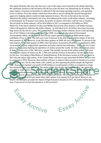 How Increase in Fuel Prices are Effecting the Airline Industry