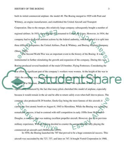 History of the Boeing Company