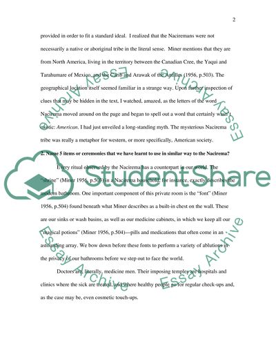 The Nacirema As A Mirror of The Modern Consumer