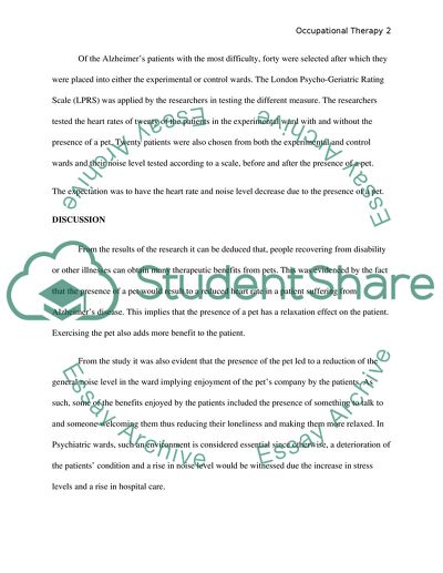 The Effects of Pets Therapy on Disabled