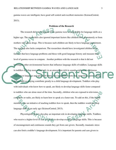 Relationship between Gamma Waves and Language