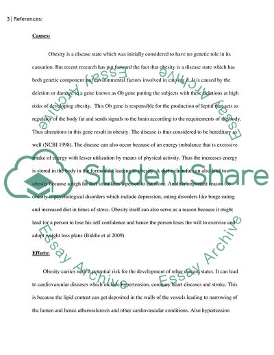 Why is Obesity a Disease