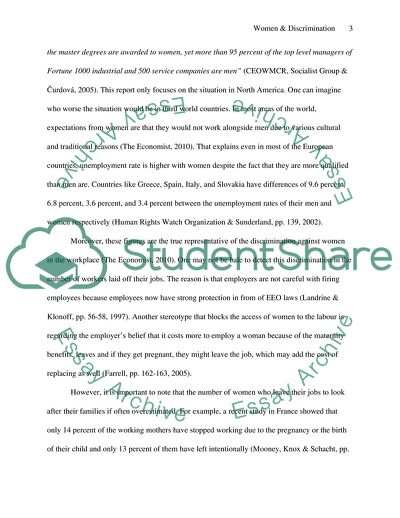 Women and Discrimination