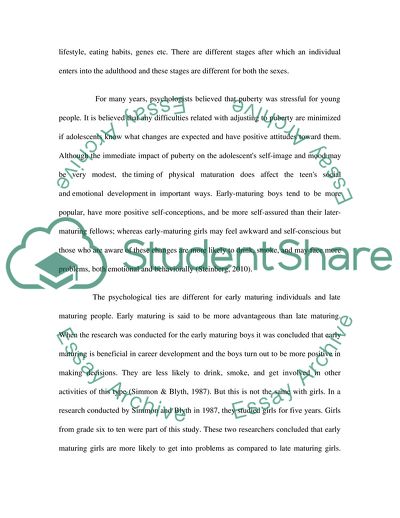 Puberty, Health and Biological Foundations