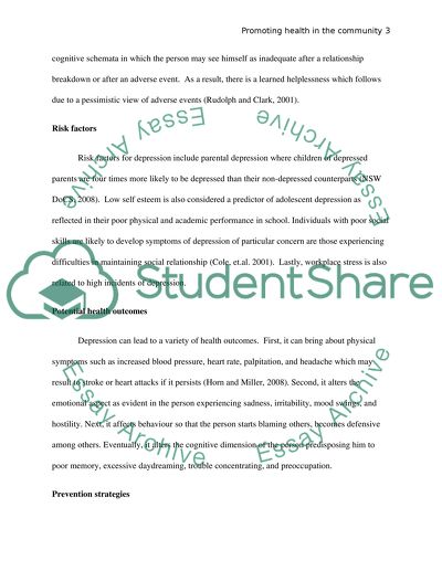 Promoting Health in the Community