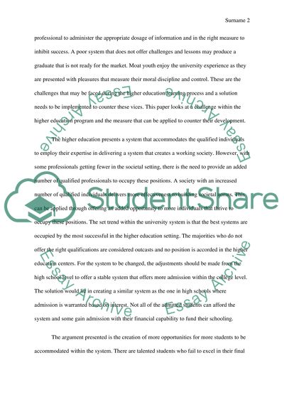 Change Within Higher Education