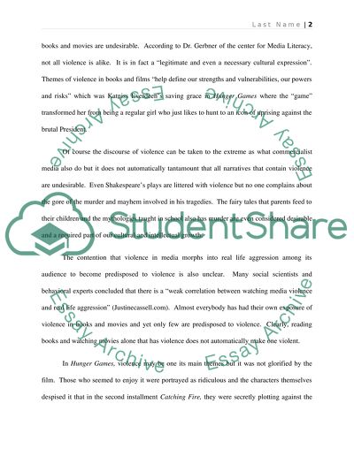 The Theme of Violence in Hunger Games Movie