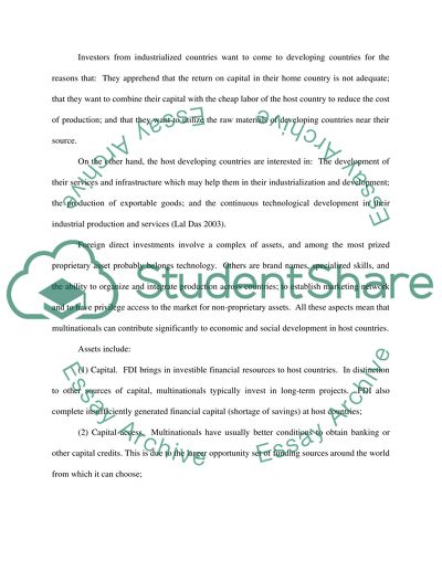 International Management - FDI, globalization