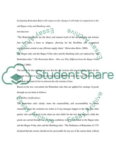 Evaluating Rotterdam Rules
