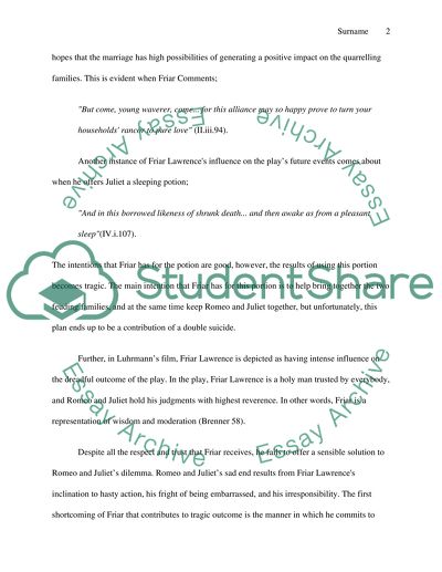 Essays On English Literature Friar Lawrences Influence On Romeo Juliet Through Baz Luhrmanns Eyes English Essay Sample also Essay Learning English Friar Lawrences Influence On Romeo Juliet Through Baz Luhrmanns Persuasive Essays For High School