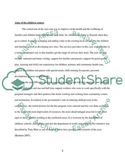Sure Start Programs