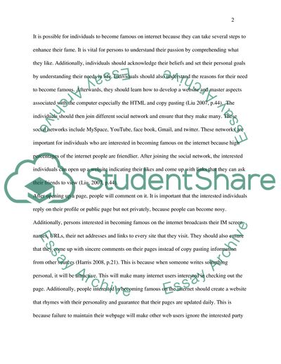 The Internet and Fame