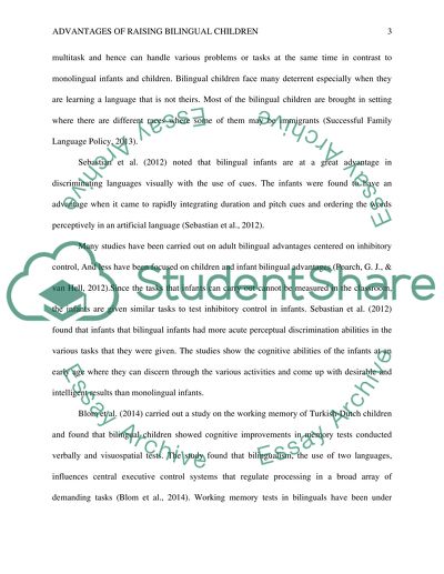 The advantage of raising bilingual children