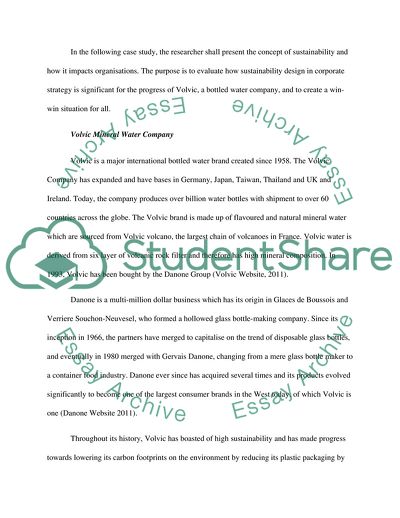 Design and Technology: Volvic Mineral Water Company