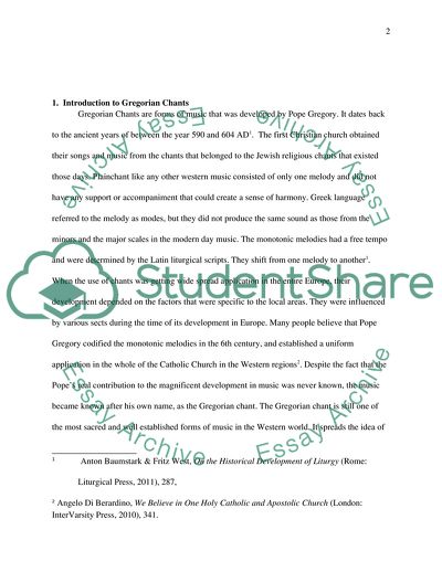 Influence of Gregorian Chants on Sacred Polyphony