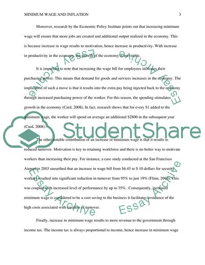 Minimum Wage and Inflation