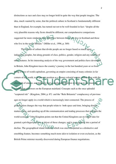 Can U.K. be Described as a Homogeneous Society