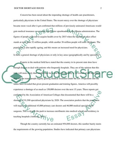 Doctor Shortage Issues