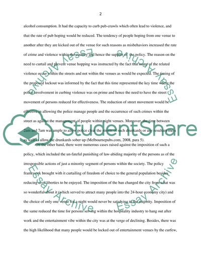 Melbourne 2am lockout