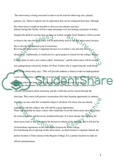 Regents College Observatory