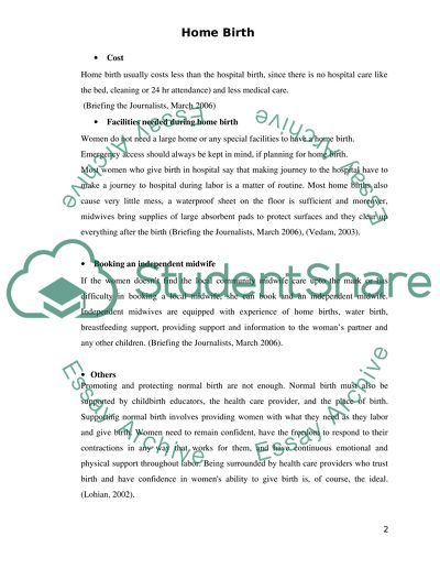 Pros and Cons of Home Birth