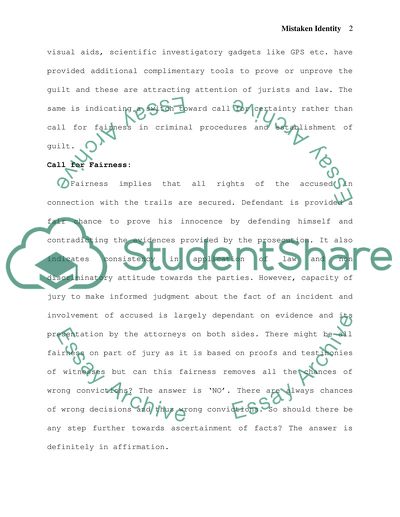 Computer Science Essay Topics The Law Related To Cases Of Mistaken Identity Illustrates A Tension Between Calls For Certainty And Argumentative Essay Papers also High School Entrance Essay Examples The Law Related To Cases Of Mistaken Identity Illustrates A Tension Topics English Essay