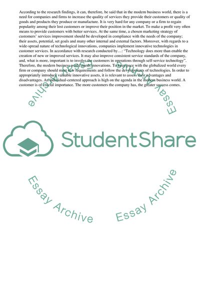 RFID in the Context of Customer Services