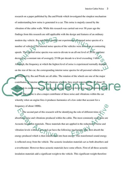 Characterization of the Automotive Interior Cabin Noise: Interior Trim Acoustic Materials