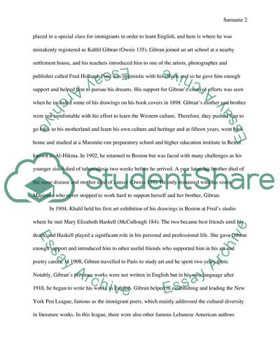 Biography of Kahlil Gibran