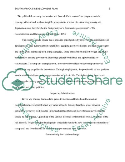 South Africas Development Plan