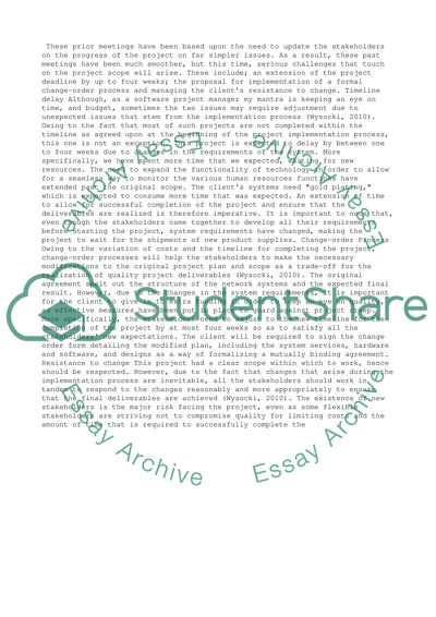 Change-Order Process and Resistance to Change