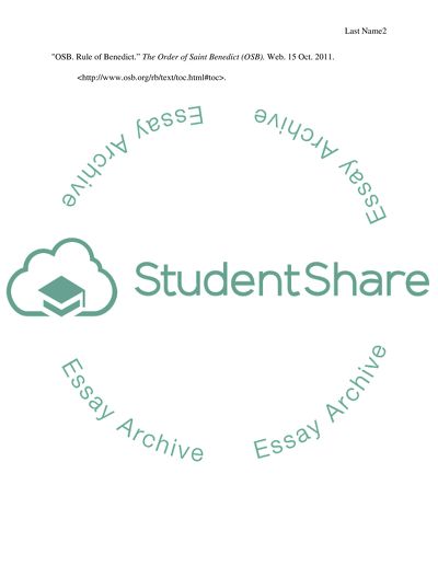 The Order of Saint Benedict