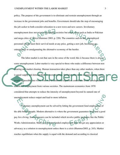 Unemployment within the labour market is primarily voluntary. Discuss