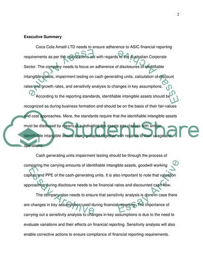 Financial Reporting Disclosures in the Australian Corporate Sector