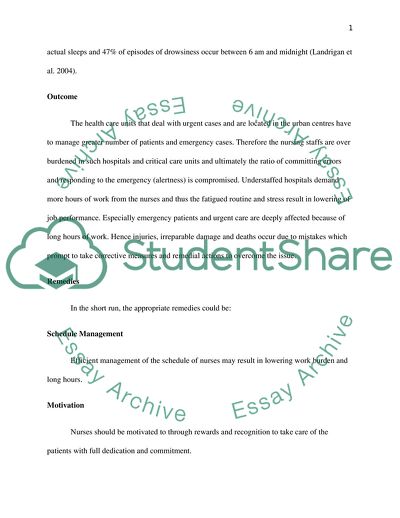Fatigue and Medication Errors
