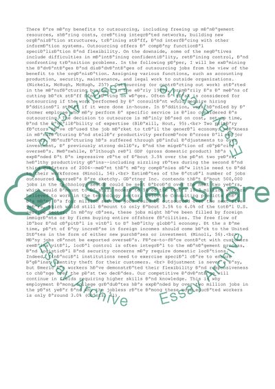 The Outsourcing of Information Services