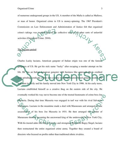 History of Organized Crime in the United States