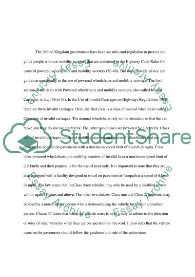 Wheelchair regulation