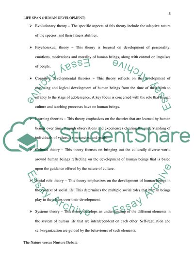 Life Span (Human Development)fe Span (Human Development)