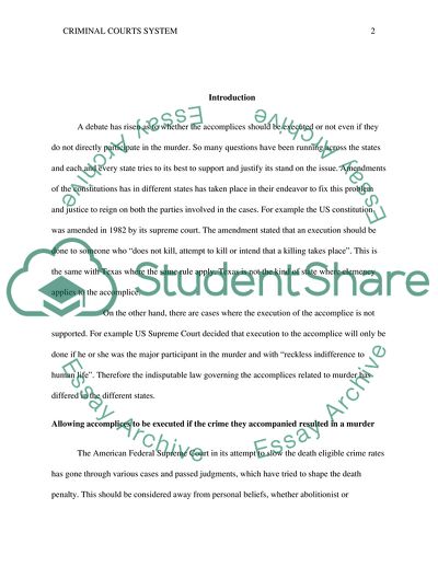 Criminal Courts System