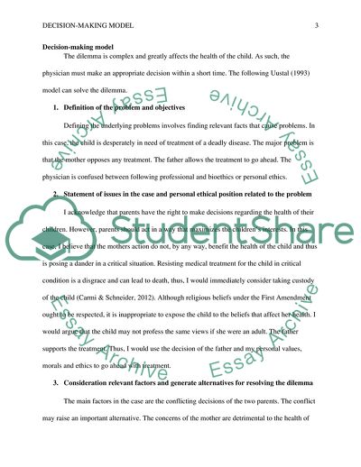 Ethics: Decision-Making Model