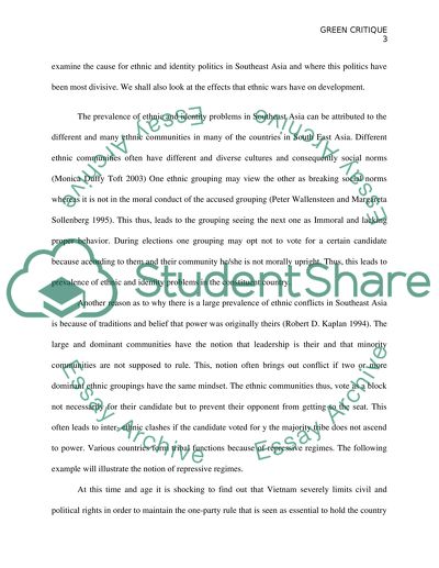 The Prevalence of Ethnic and Identity Politics in Southeast Asia