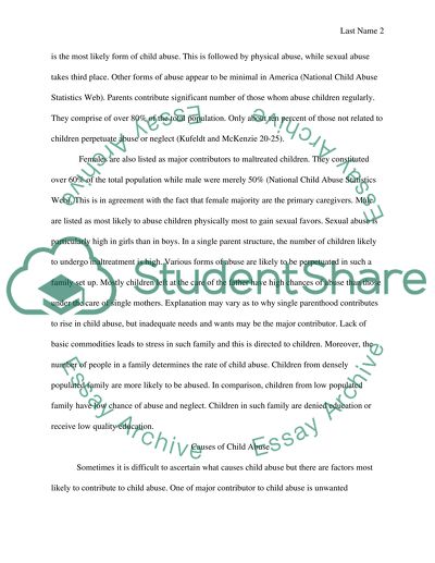 Child Abuse in America